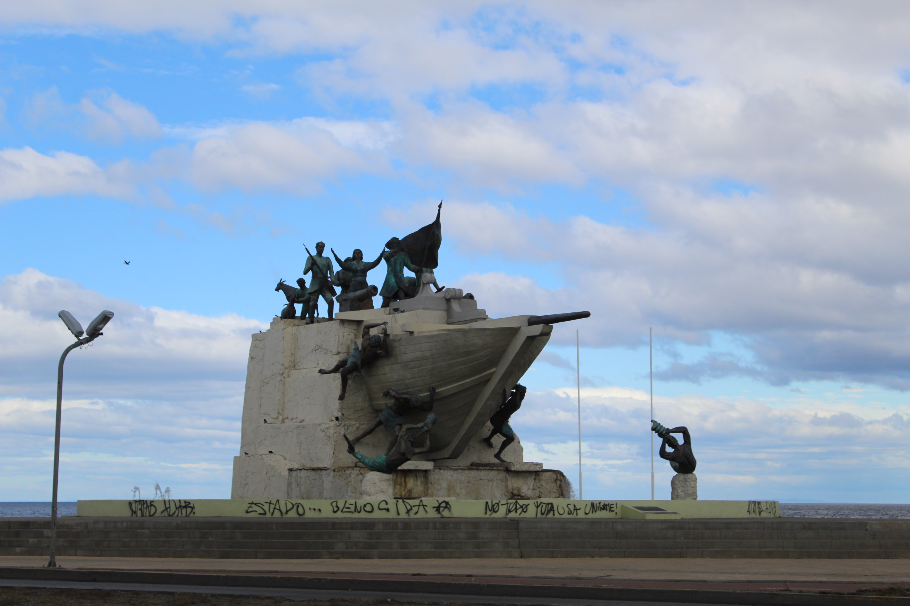 Views from the pier in Punta Arenas, Chile, Feb. 28, 2020